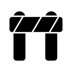 road barrier icon or logo isolated sign symbol vector illustration - high quality black style vector icons
