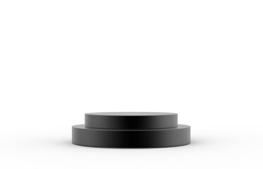 3D empty showcase round podium scene for product display presentation