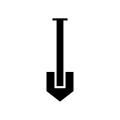 shovel icon or logo isolated sign symbol vector illustration - high quality black style vector icons
