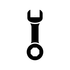 spanner icon or logo isolated sign symbol vector illustration - high quality black style vector icons
