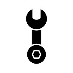 spanner icon or logo isolated sign symbol vector illustration - high quality black style vector icons
