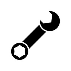 spanner icon or logo isolated sign symbol vector illustration - high quality black style vector icons
