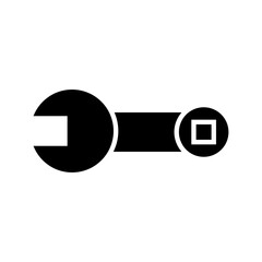 spanner icon or logo isolated sign symbol vector illustration - high quality black style vector icons
