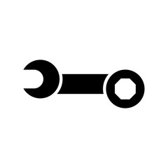 spanner icon or logo isolated sign symbol vector illustration - high quality black style vector icons
