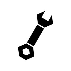 spanner icon or logo isolated sign symbol vector illustration - high quality black style vector icons
