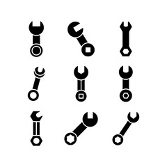 spanner icon or logo isolated sign symbol vector illustration - high quality black style vector icons
