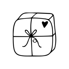 Doodle gift with a bow