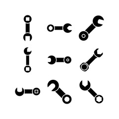 spanner icon or logo isolated sign symbol vector illustration - high quality black style vector icons
