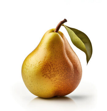  pear isolated on white background.generative AI. 