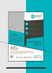 Creative Corporate Business Flyer Template Simple and clean A4 Size with Bleed Vector design