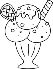 Fototapeta premium Sundae Ice cream icon