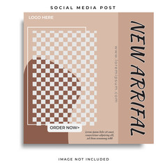 social media banner Fashion magazine cover template vector illustration