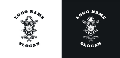 Frankenstein Cowboy Graphic Logo Design