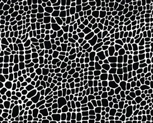Seamless pattern of alligator skin on a white background	 - obrazy, fototapety, plakaty