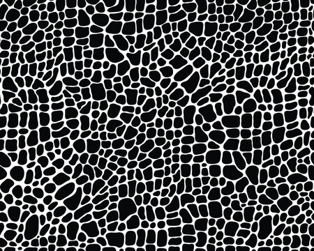 Seamless pattern of alligator skin on a white background	