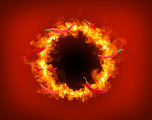 circle of fire and red chili