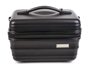 Black briefcase isolated on white background. Clipping path included.