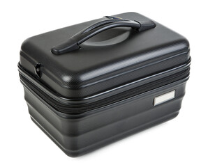 Black briefcase isolated on white background. Clipping path included.