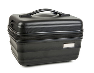Black briefcase isolated on white background. Clipping path included.