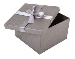 gift box with bow isolated on white background. Clipping Path