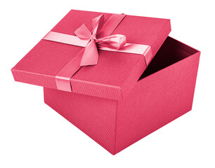 gift box with bow isolated on white background. Clipping Path