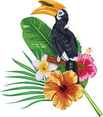 Tropical plants and hornbill corner © rexandpan