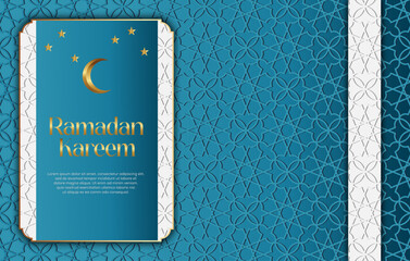Islamic Style Ramadan Kareem and Eid Decorative Background
