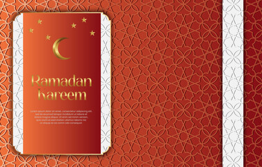 Islamic Style Ramadan Kareem and Eid Decorative Background