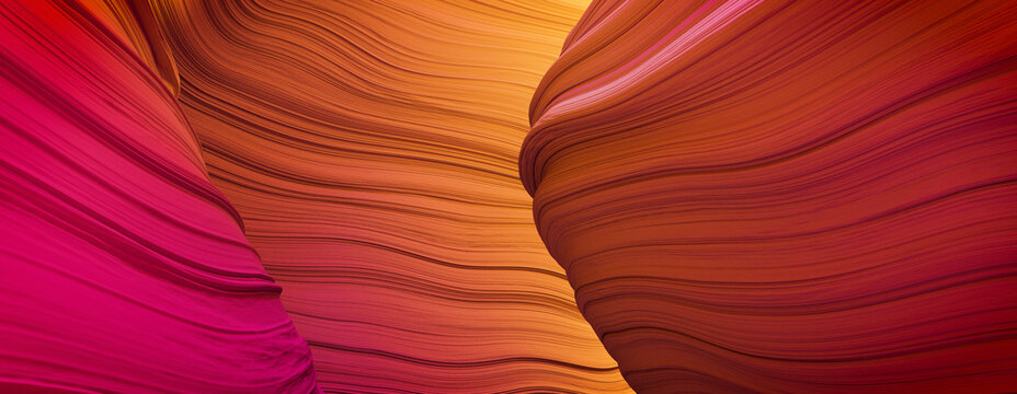Pink and Yellow Abstract 3D Background.