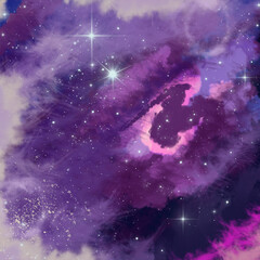 Outer space, stars, universe, bitmap.