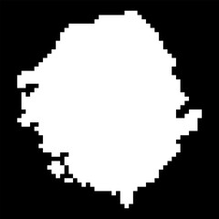 Fototapeta premium Pixel map of Sierra Leone. Vector illustration.