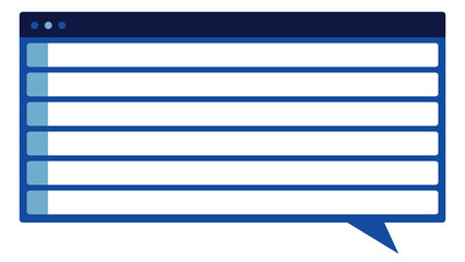 ブラウザウィンドウ風吹き出し　イラスト素材