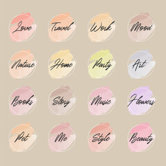 highlight, watercolor, instagram stories, spring spots