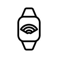 Icon Smartwatch, Internet of thing, wireless, Wi-Fi, signal. vector illustration. editable file