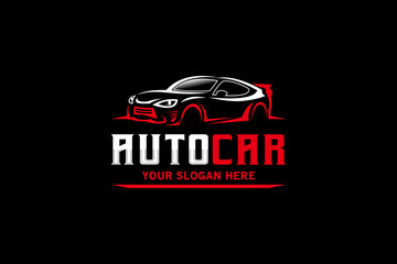 Sports car logo design, automotive car logo template vector illustration