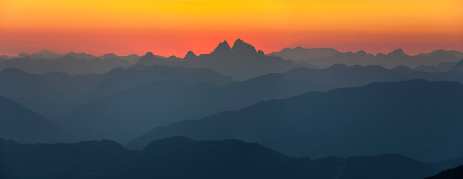 Mountain layers, British Columbia, Canada.