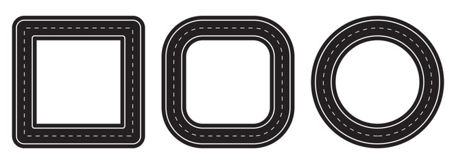 circular road vector illustration