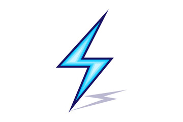 Illustration of a thunder vector design white background