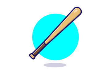 Illustration of a baseball bat vector design white background