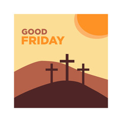 God Friday design Illustration. Good Friday is a Christian holiday commemorating the crucifixion of Jesus and his death at Calvary