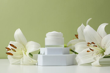 Concept of skin and body care, cream cosmetic