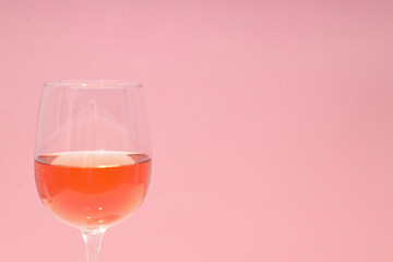 Glass of wine, delicious alcohol drink in glass