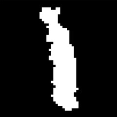 Fototapeta premium Pixel map of Togo. Vector illustration.