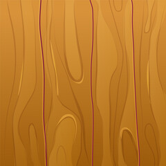 Wooden material, textured surface wood comic background in cartoon style. Wall, panel for game, ui design