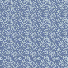 Vintage Spring Flower Leaf Pattern
