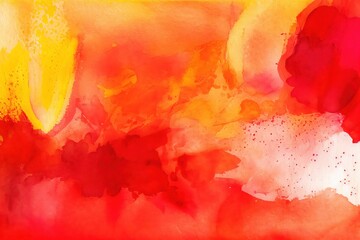 Red Watercolor Background, Brush Strokes, Illustration Backdrop, Generative AI