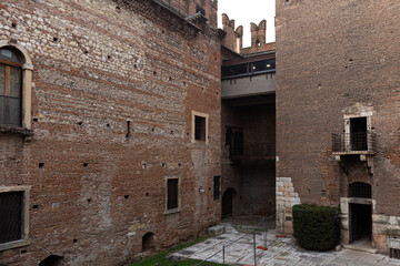 Get lost in the magic of Verona's Scaliger Castle courtyard