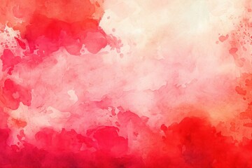 Obraz premium Red Watercolor Background, Brush Strokes, Illustration Backdrop, Generative AI
