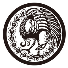 家紋風デザイン / 鳳凰