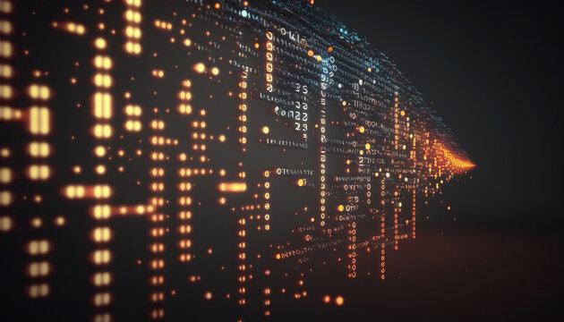 Programming code abstract technology background. Generative AI